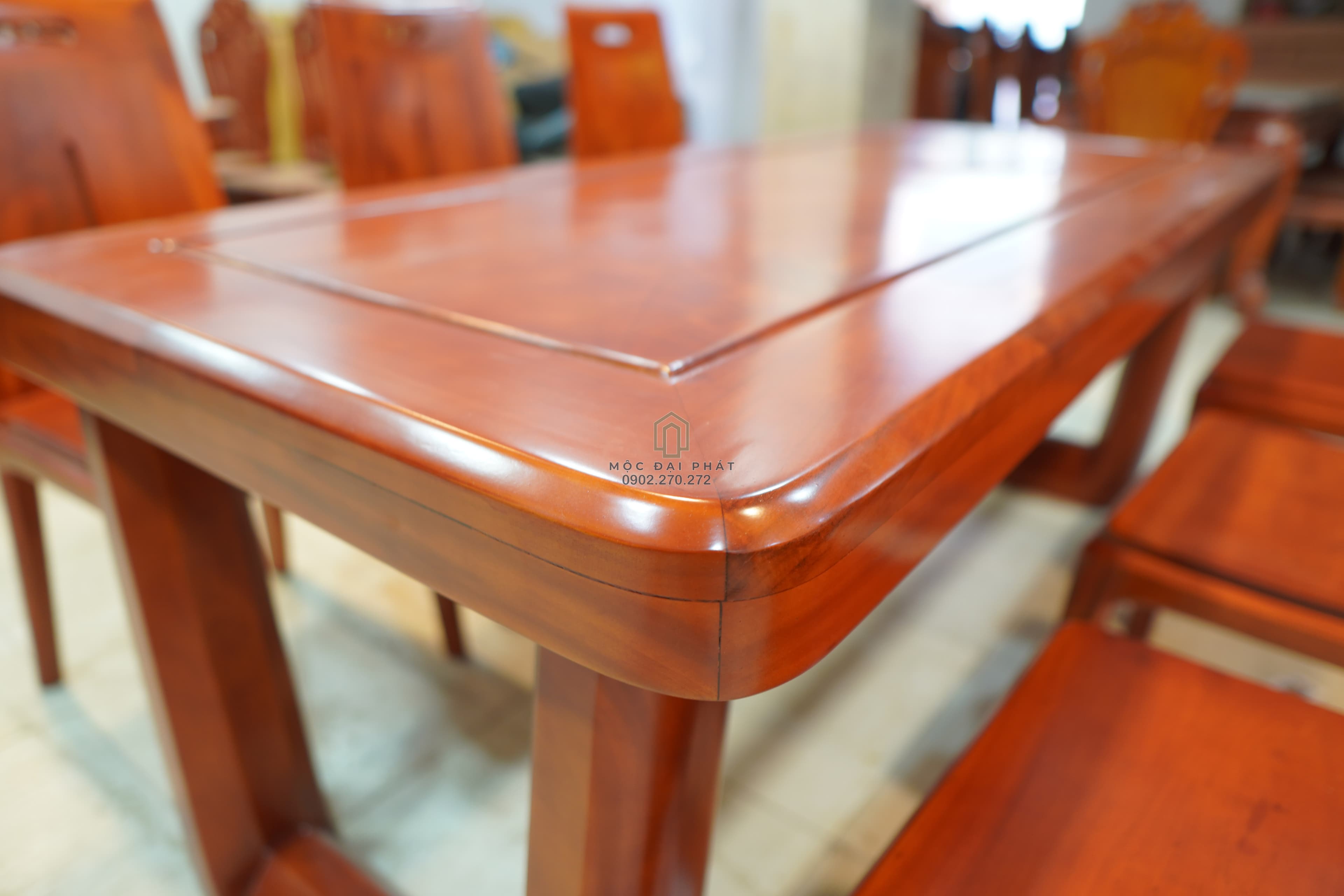 Bàn Ăn Hiện Đại 6 Ghế Chân Chữ U Nguyên Khối (Mã: BA03) – Đẳng Cấp Tối Giản, Sang Trọng Thumbnail 9