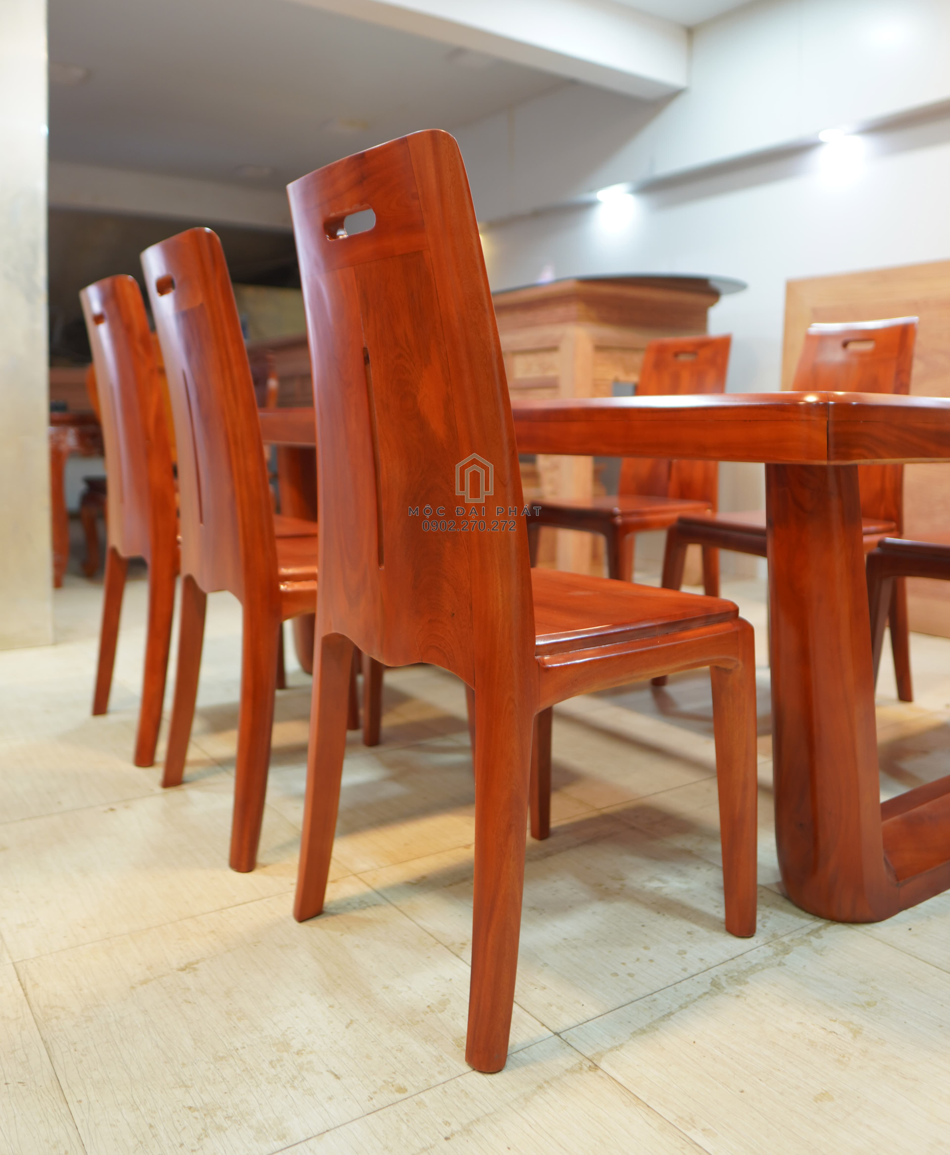 Bàn Ăn Hiện Đại 6 Ghế Chân Chữ U Nguyên Khối (Mã: BA03) – Đẳng Cấp Tối Giản, Sang Trọng Thumbnail 11
